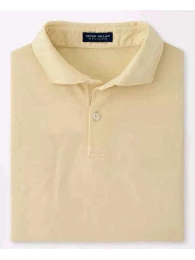 Nwt Peter Millar Crown Crafted Pima Cotton Polo Golf Shirt Yellow Mens Xl $150